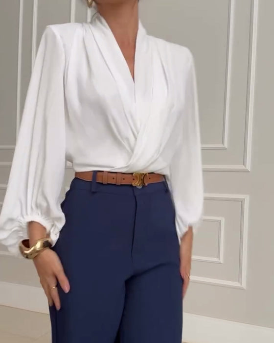 Agda – Elegant blus med lyktermar