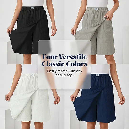 Hildegard – Avslappnade shorts med elastisk midja