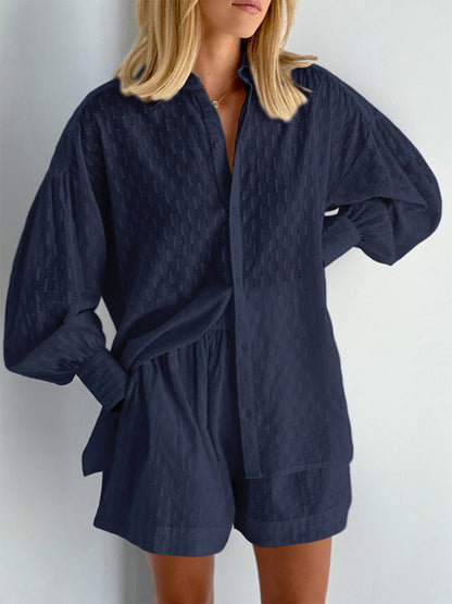 Charlotta – Lätt skjort- och shortsset