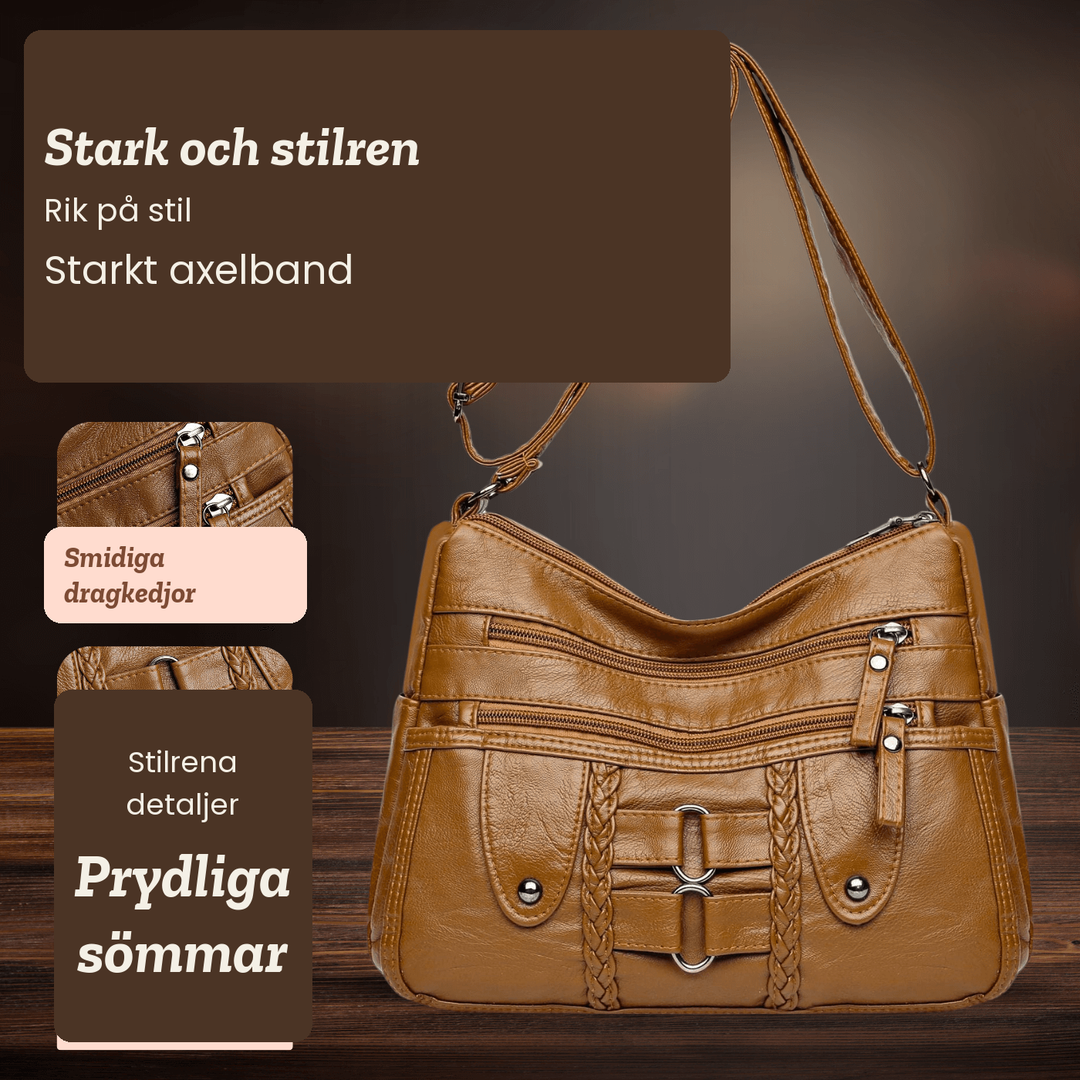 Agneta – Crossbodyväska med flätade detaljer – handgjord av Astrid Göteborg