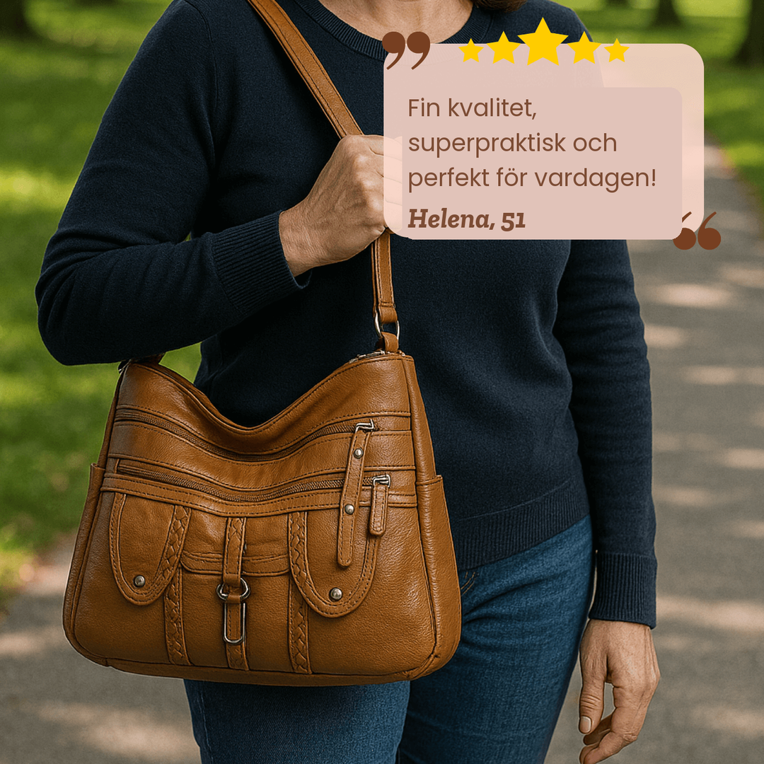 Agneta – Crossbodyväska med flätade detaljer – handgjord av Astrid Göteborg