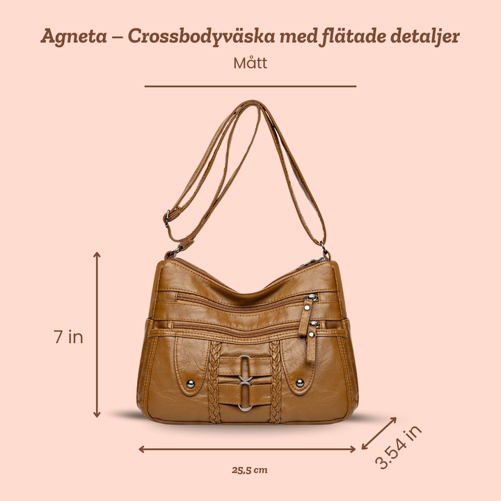 Agneta – Crossbodyväska med flätade detaljer – handgjord av Astrid Göteborg