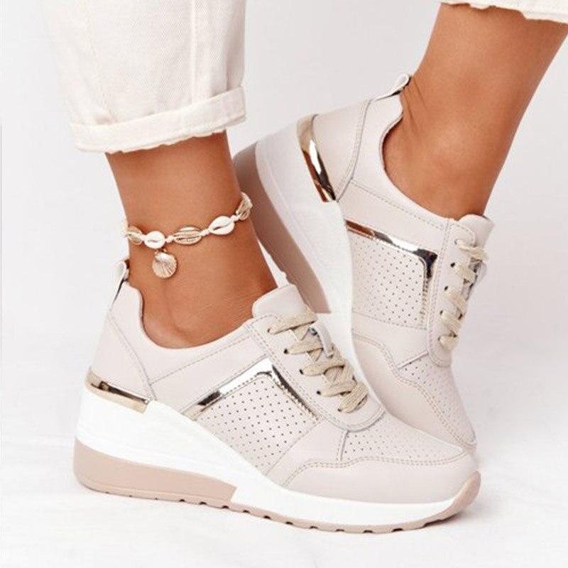 Erika – Sneakers med glittrigt yttre och dragkedja
