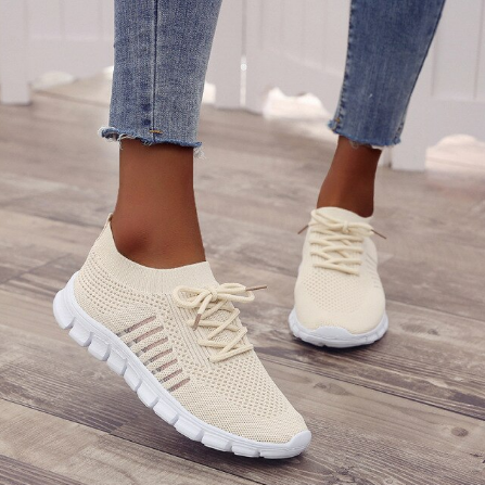 Beda – Lätta sneakers med stickad ovandel