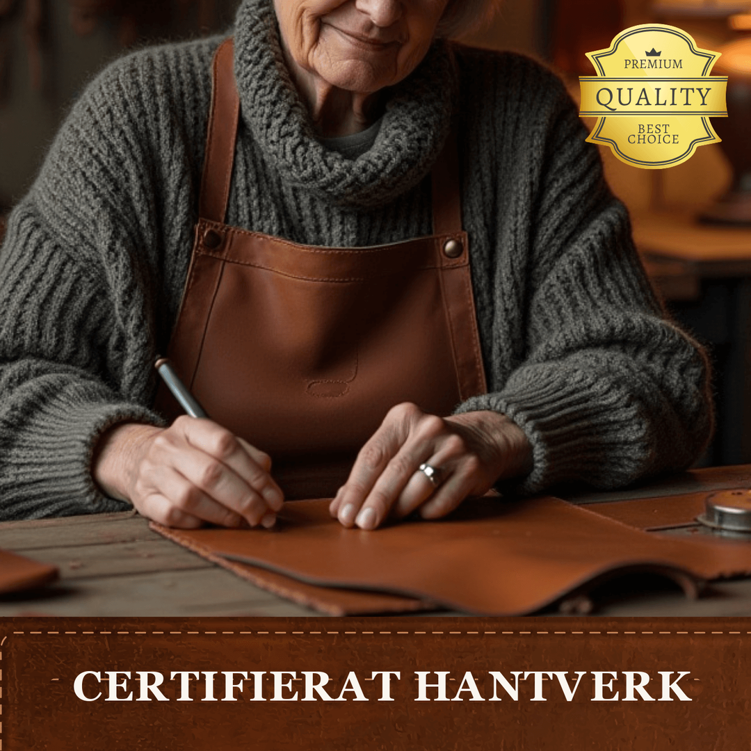 Bodil – Handväska med blomdetalj i läder – certifierat hantverk