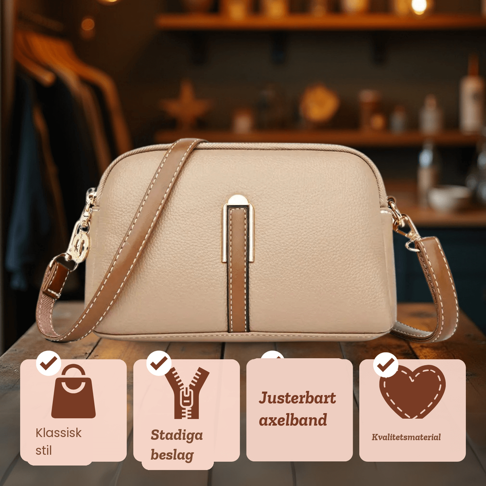 Britt – Klassisk crossbodyväska i läder – handgjord av Astrid Göteborg