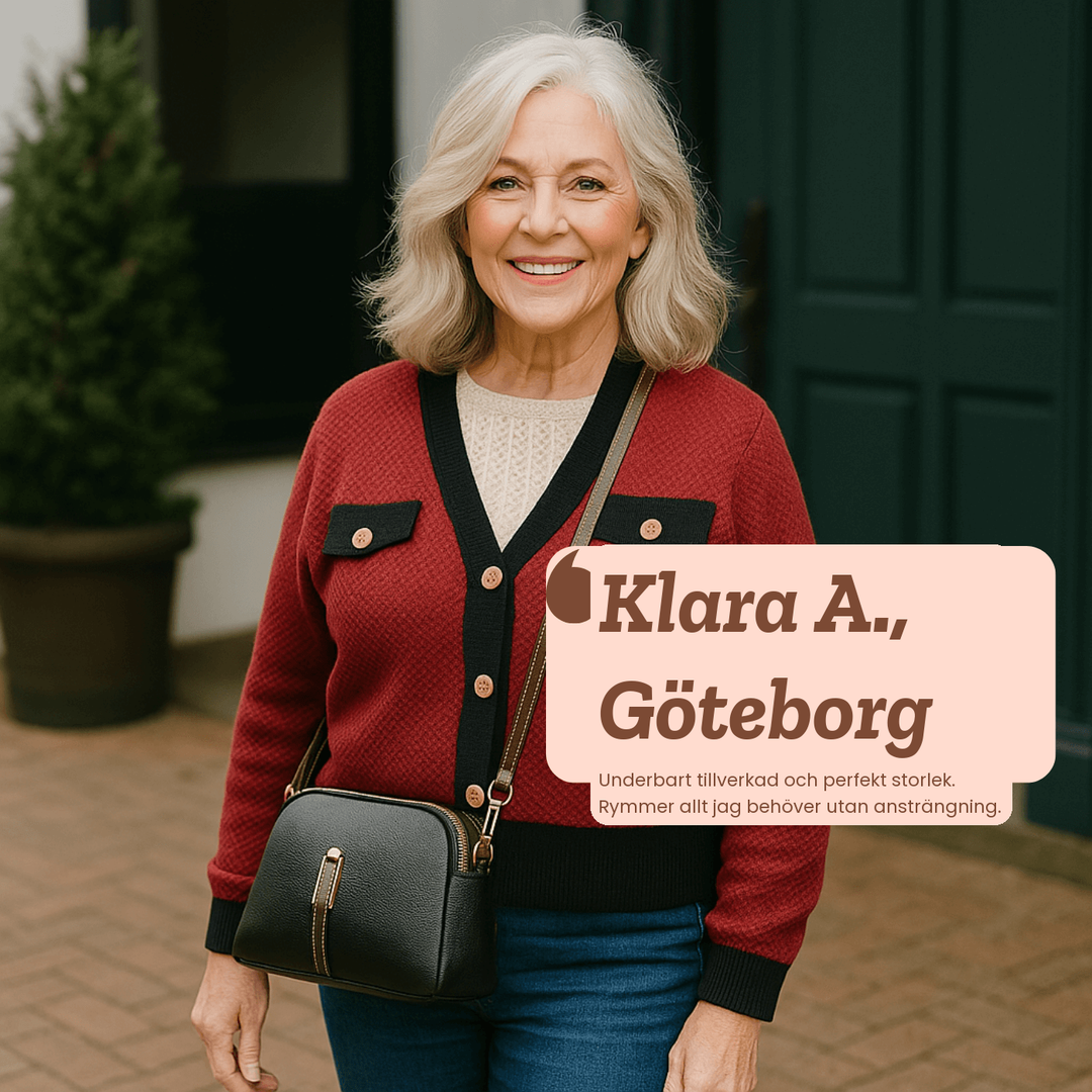 Britt – Klassisk crossbodyväska i läder – handgjord av Astrid Göteborg