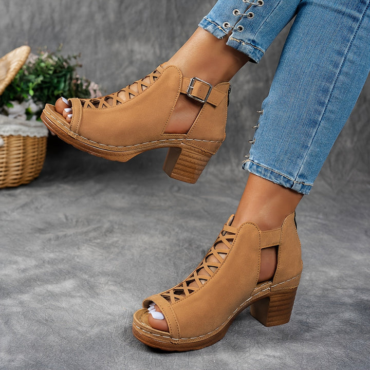 Britta – Sandaler med lattice-klack