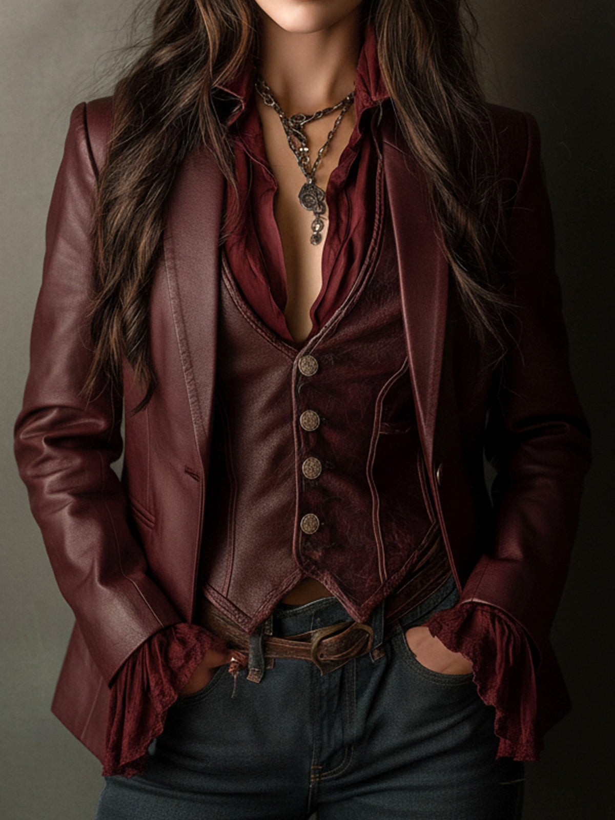 Paulina – Skinnliknande blazer med romantiska detaljer