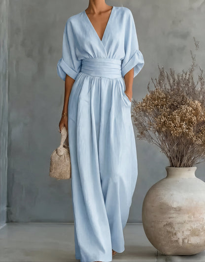 Iris – Elegant jumpsuit med vid benvidd