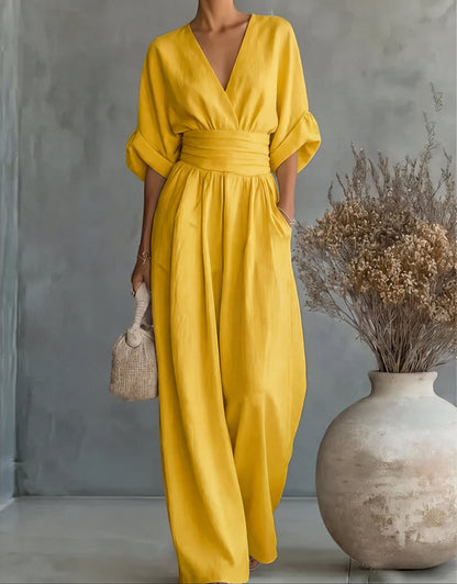Iris – Elegant jumpsuit med vid benvidd