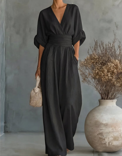 Iris – Elegant jumpsuit med vid benvidd