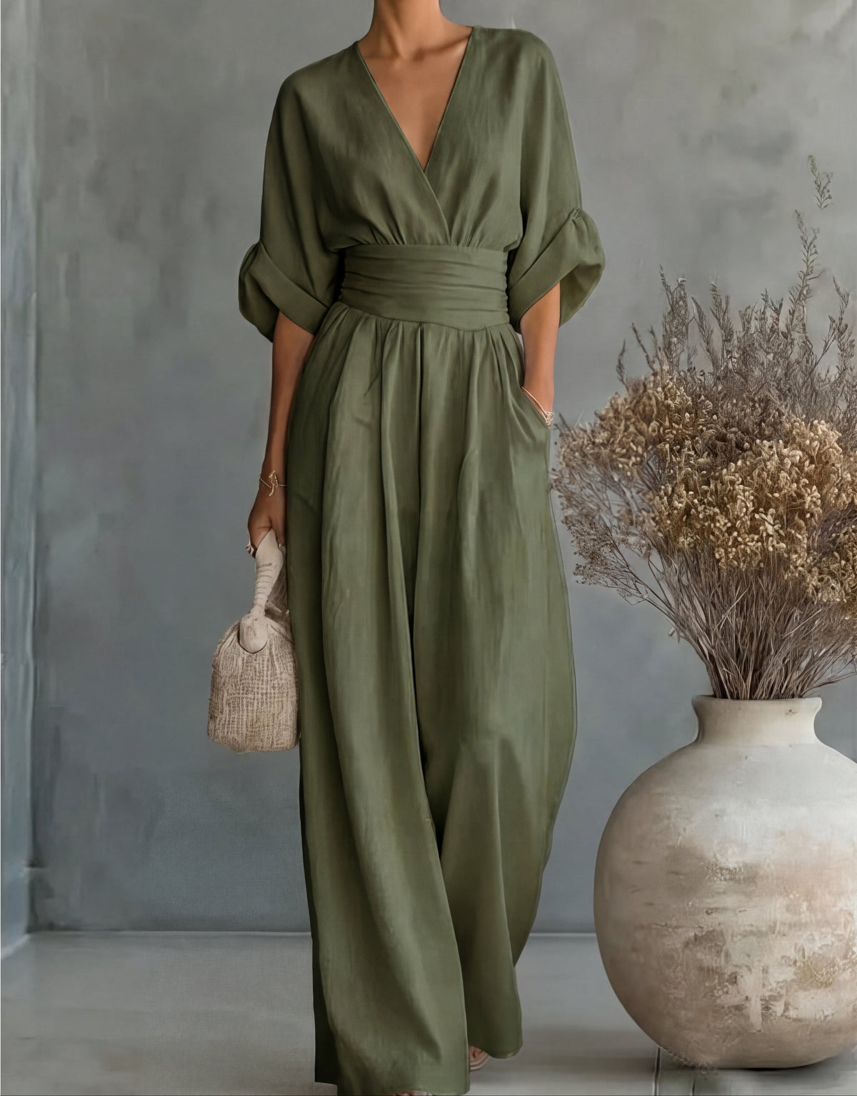 Iris – Elegant jumpsuit med vid benvidd