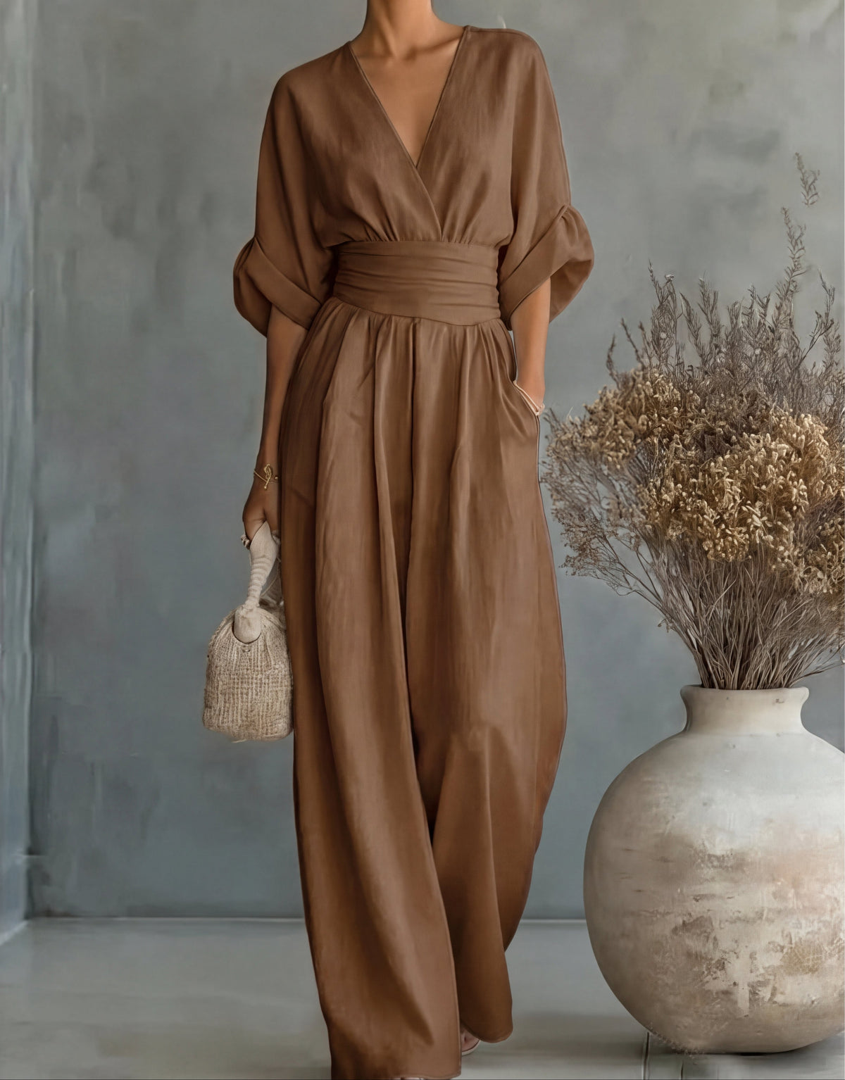 Iris – Elegant jumpsuit med vid benvidd