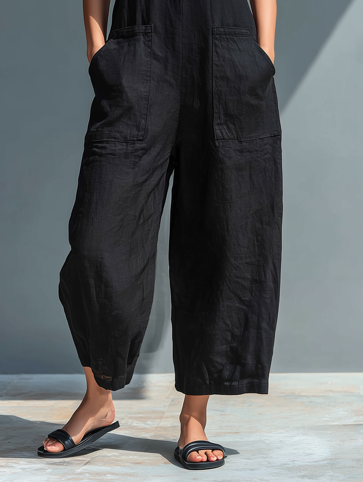 Eugenia – Avslappnad jumpsuit med mandarkrage