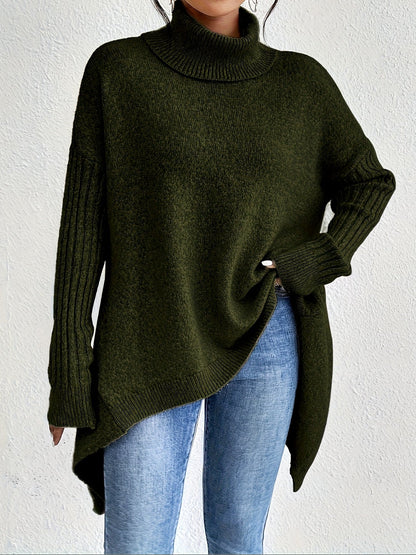 Elva – Oversized polotröja med asymmetrisk kant