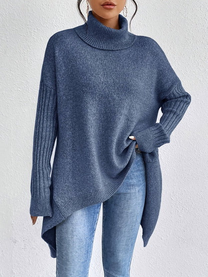 Nina – Oversize polotröja med asymmetrisk kant