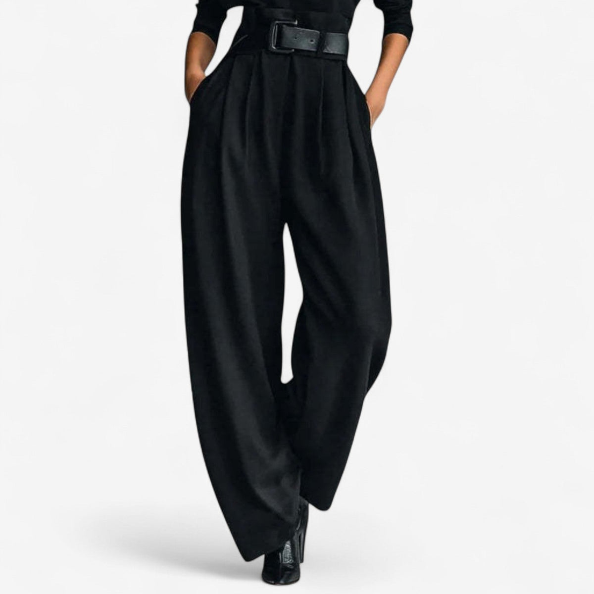Matilda – Jumpsuit med polokrage och vida ben