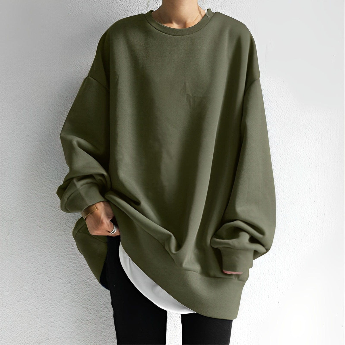 Nelly – Oversized sweatshirt med rund hals
