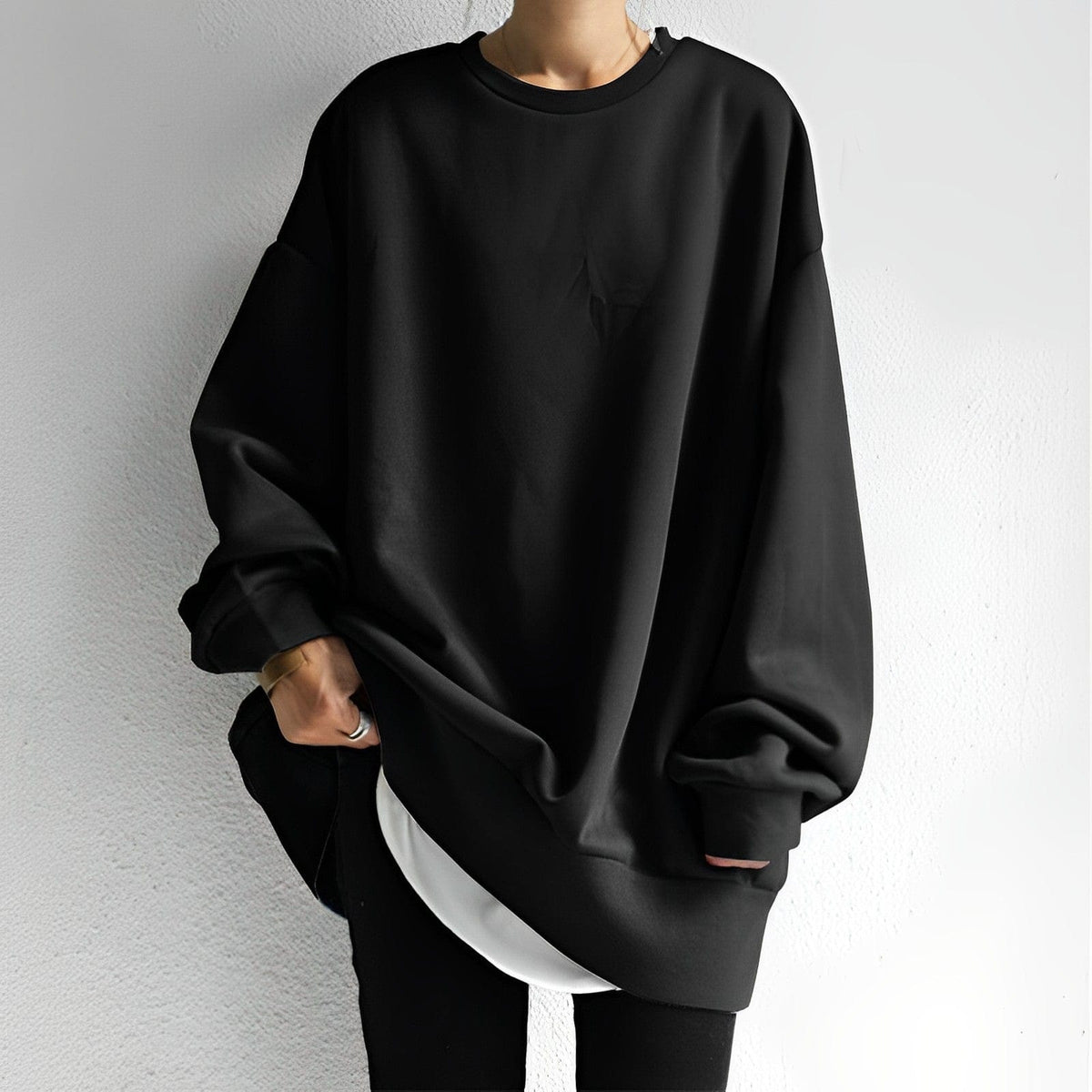 Nelly – Oversized sweatshirt med rund hals