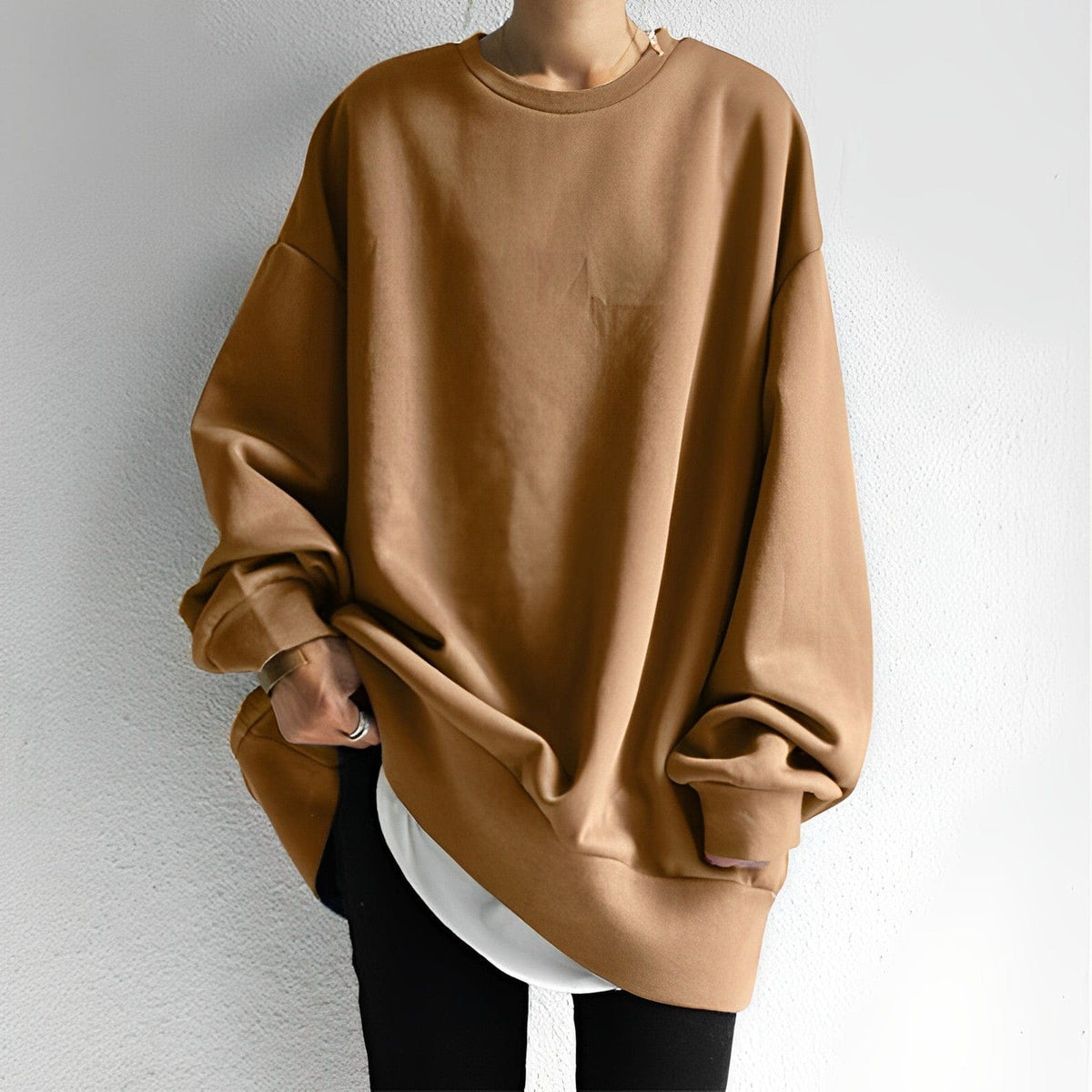 Nelly – Oversized sweatshirt med rund hals