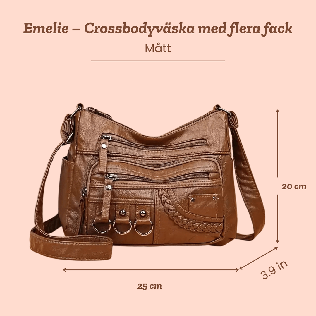Emelie – Crossbodyväska med flera fack – handgjord av Astrid Göteborg