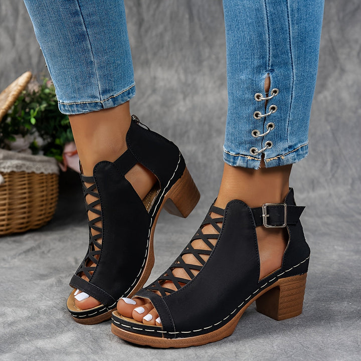 Britta – Sandaler med lattice-klack