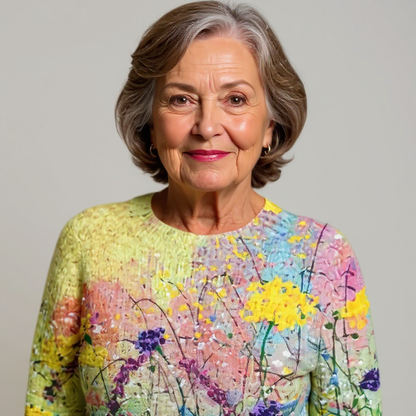 Lotta – Tröja med vildblomstermönster