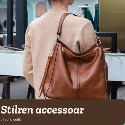 Gerd – Rymlig hoboväska med axelrem – handgjord av Astrid Göteborg