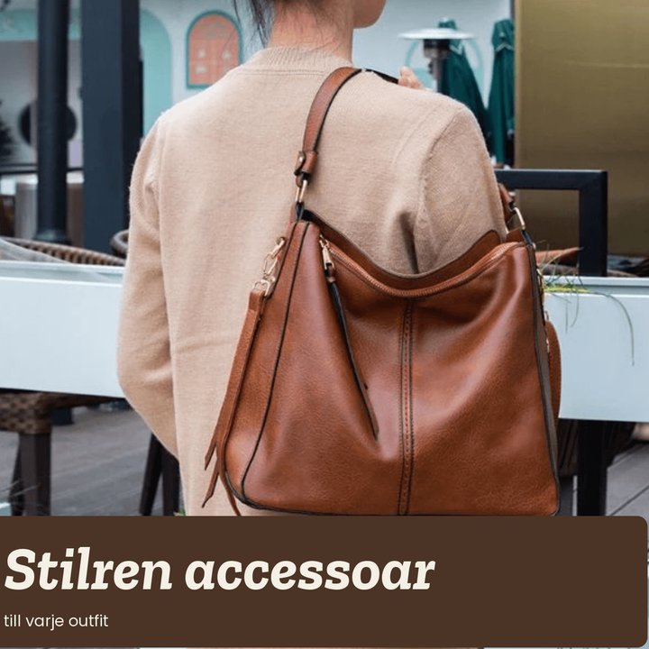 Gerd – Rymlig hoboväska med axelrem – handgjord av Astrid Göteborg