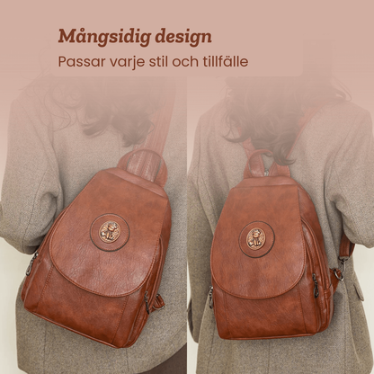 Greta – Ryggsäck med hantverksmässig detalj – handgjord av Astrid Göteborg