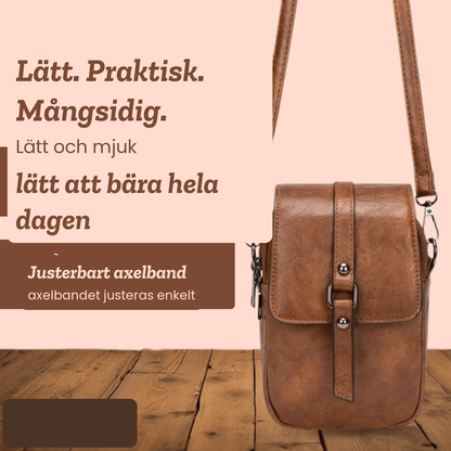 Gudrun – Liten crossbodyväska med löstagbar rem – handgjord av Astrid Göteborg
