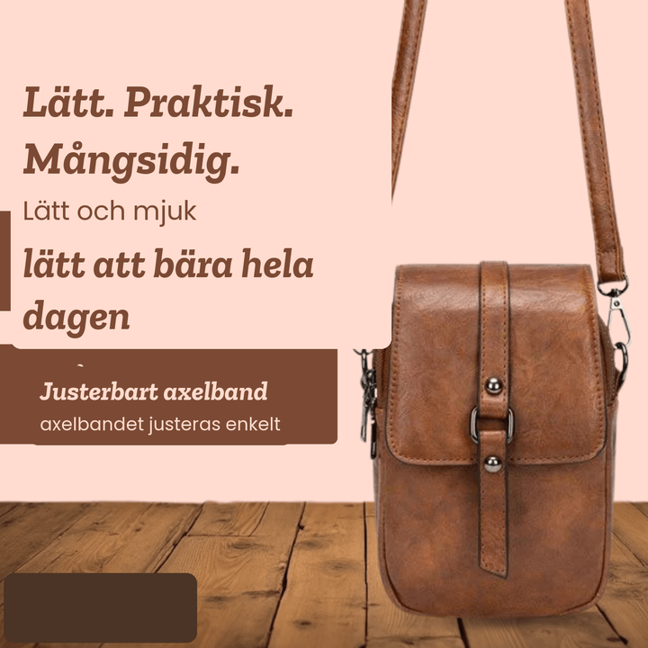 Gudrun – Liten crossbodyväska med löstagbar rem – handgjord av Astrid Göteborg