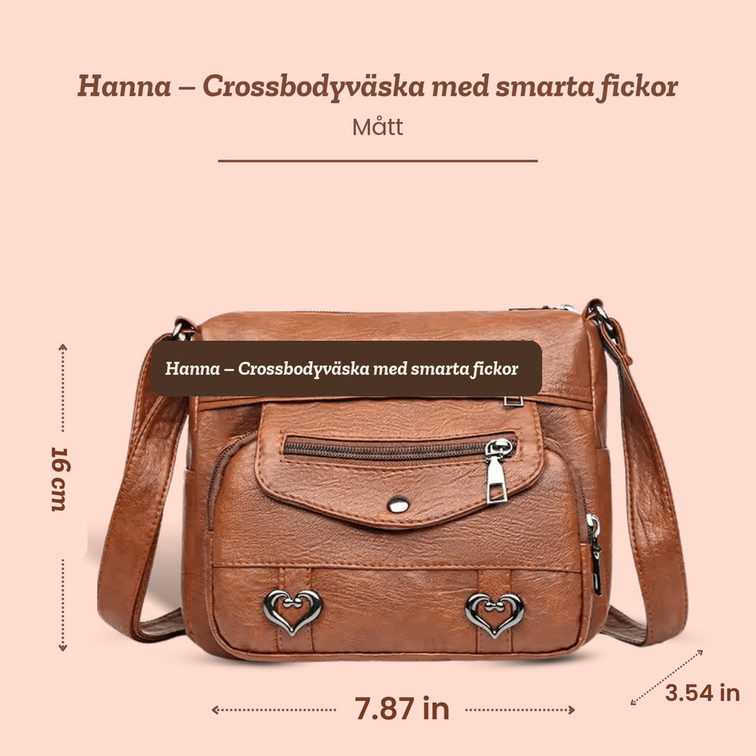 Hanna – Crossbodyväska med smarta fickor – handgjord av Astrid Göteborg