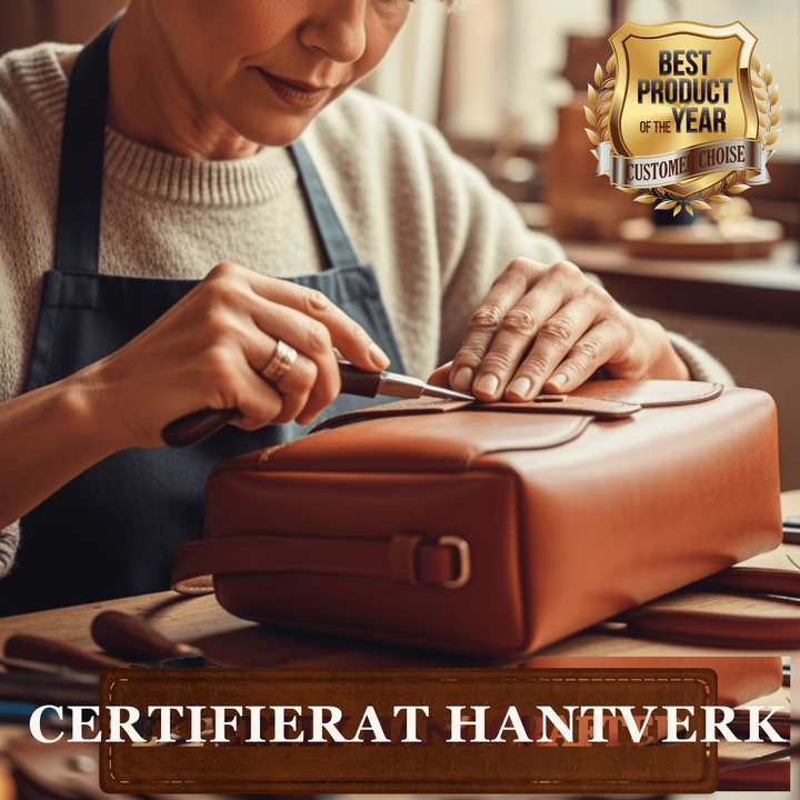 Hedvig – Liten axelväska med nitar och spänne – certifierat hantverk