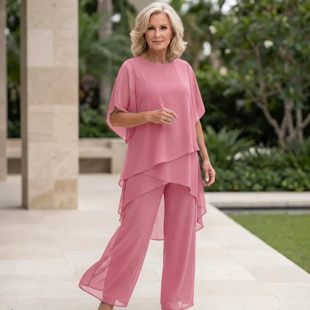 Gerda – Tvådelat set med draperad topp