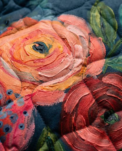 Sonja – Quiltad jacka med blommigt mönster