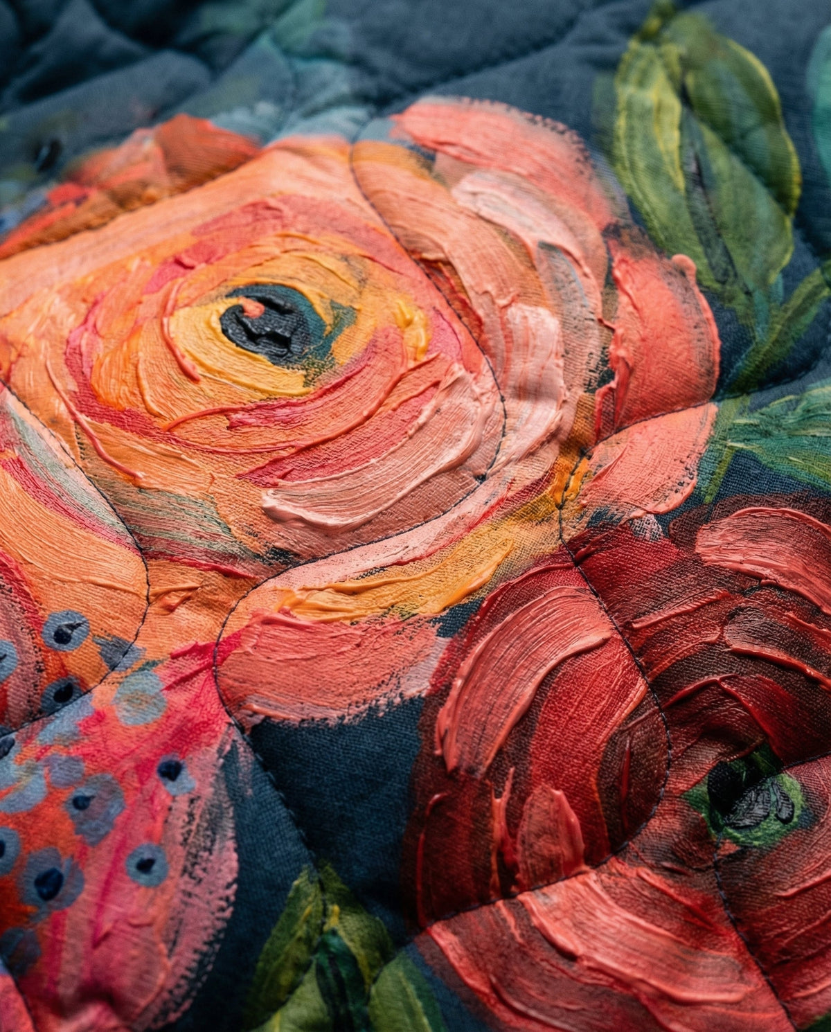 Ida – Quiltad jacka med blommigt mönster