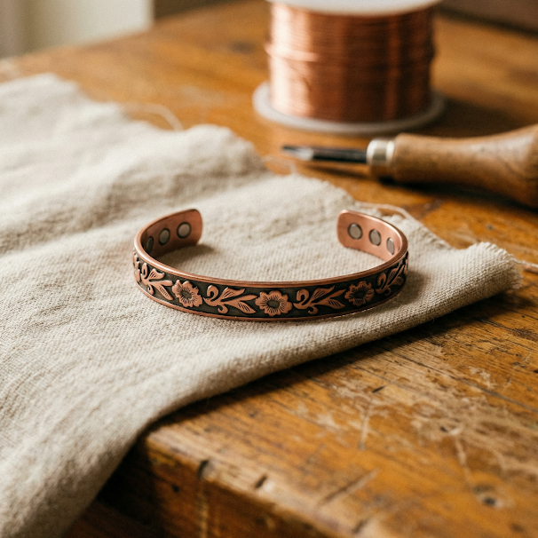 Asta – Handgraverat armband med blomrankor