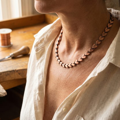 Barbro – Halsband i flätad kedja