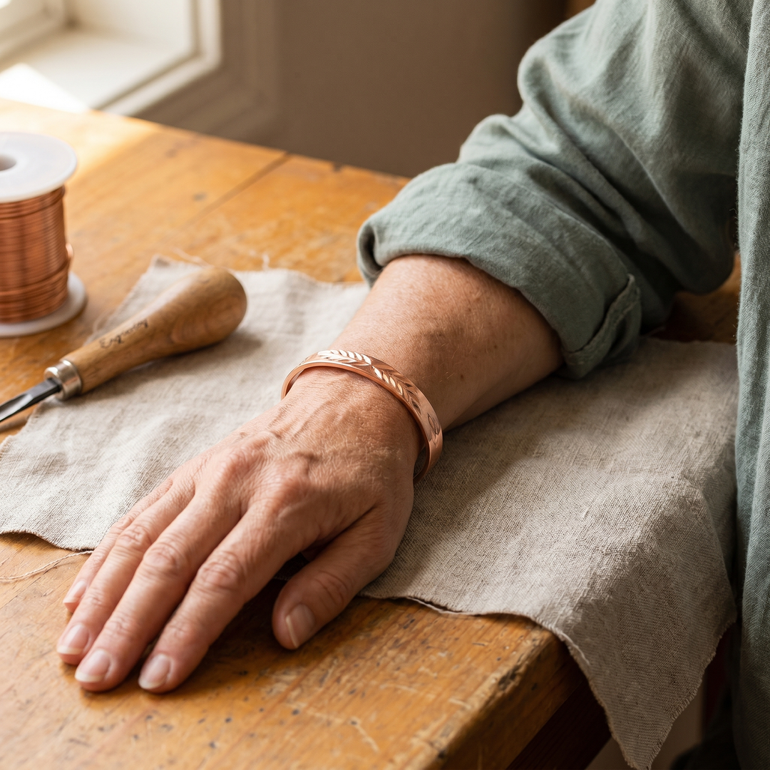Vendela – Handgjort armband med lövmönster