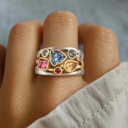 Barbro – Vintage färgglad ring
