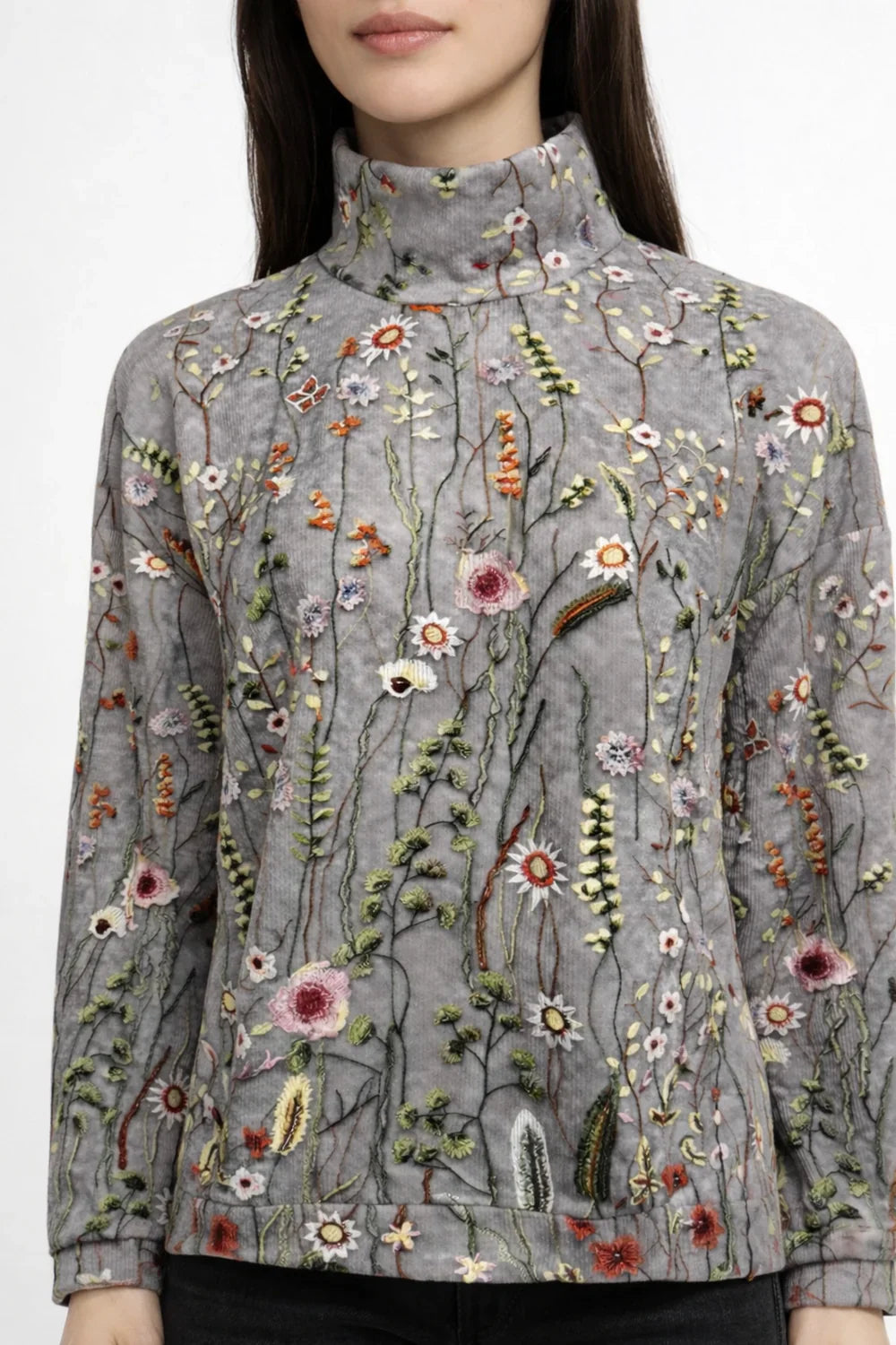 Katarina – Klassisk blommig tröja i vintage-stil