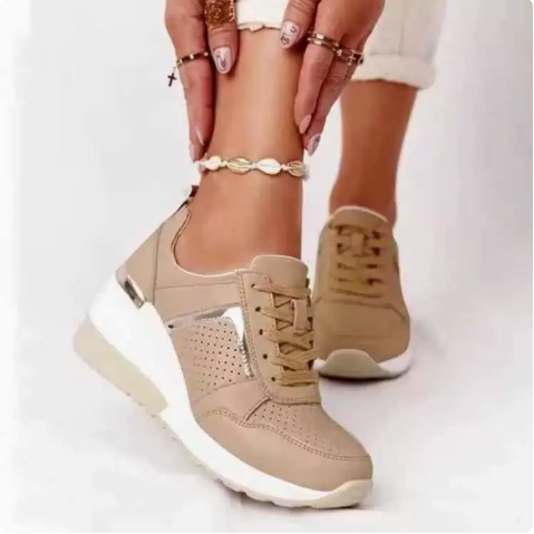 Erika – Sneakers med glittrigt yttre och dragkedja