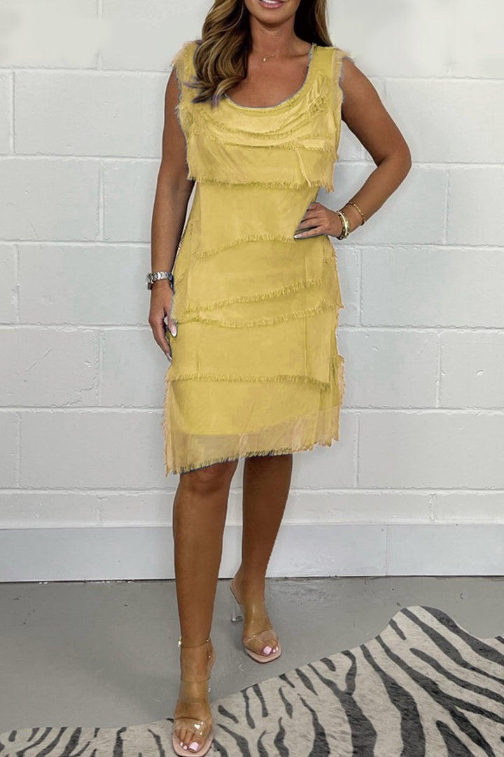 Callie – Elegant ärmlös chiffongklänning