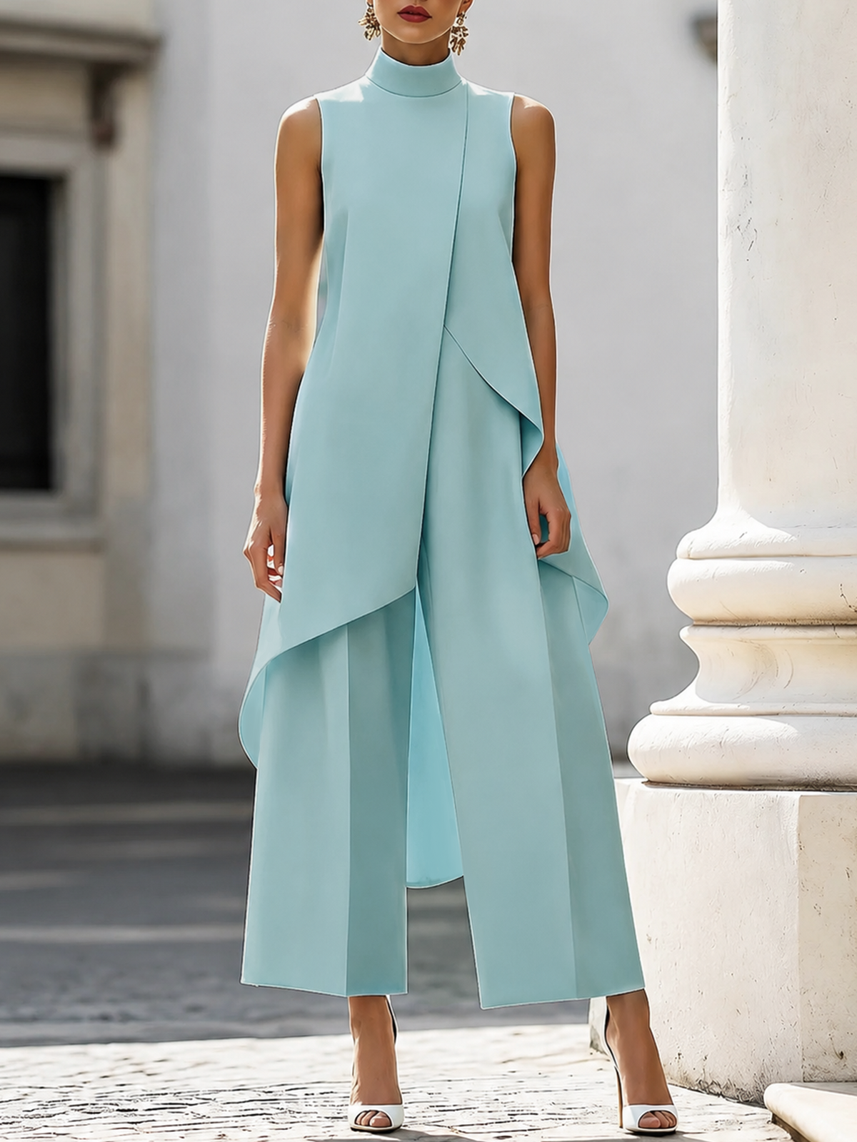 Rakel – Elegant byxset med asymmetrisk topp
