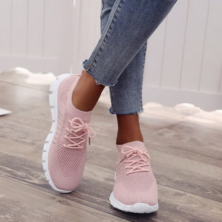 Beda – Lätta sneakers med stickad ovandel