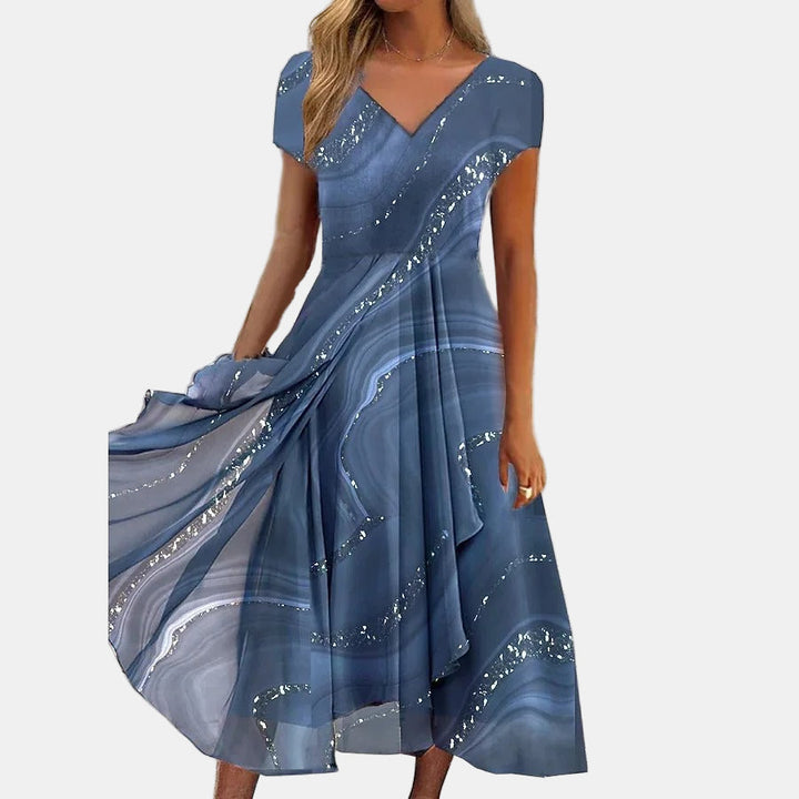Anneli – Elegant flödande midiklänning