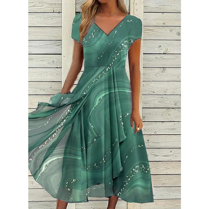 Anneli – Elegant flödande midiklänning