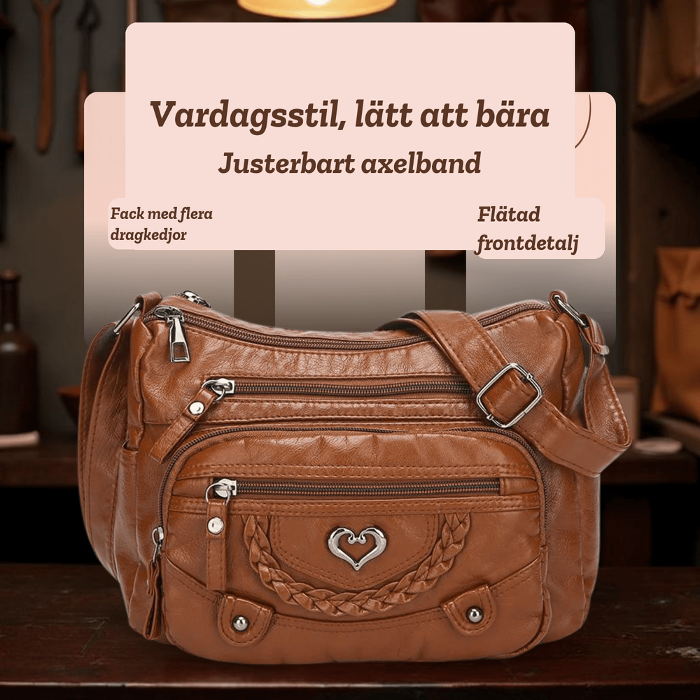 Matilda – Crossbodyväska med flätat detalj – handgjord av Astrid Göteborg